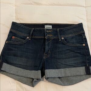 Women's HUDSON Rolled Cuff Denim Shorts - Dark Blue. Size 26